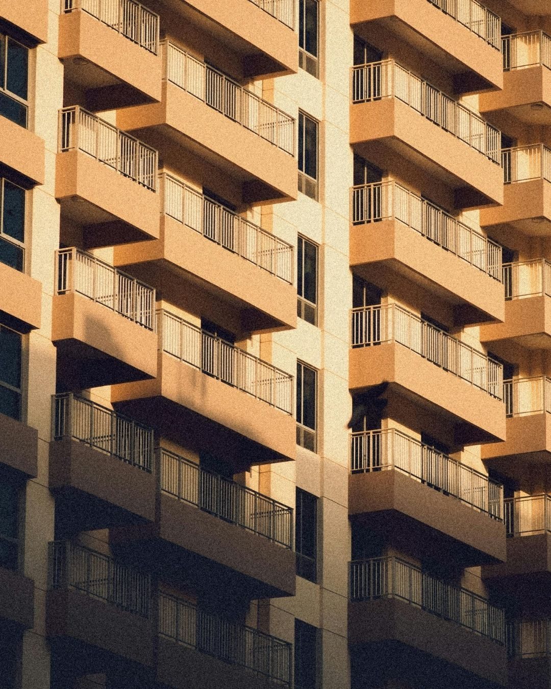 Mumbai residential apartment building in warm evening light